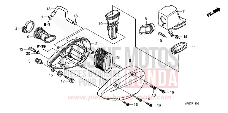 LUFTFILTER von Shadow Aero DEGITAL SILVER METALLIC (NHA30A) von 2008